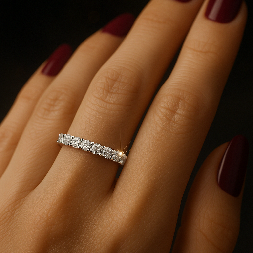 Anello argento 925 Diamanti moissanite