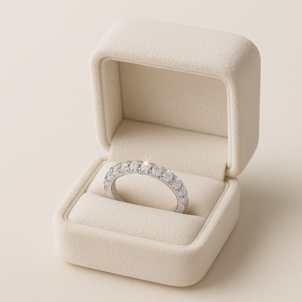 Anello argento 925 Diamanti moissanite