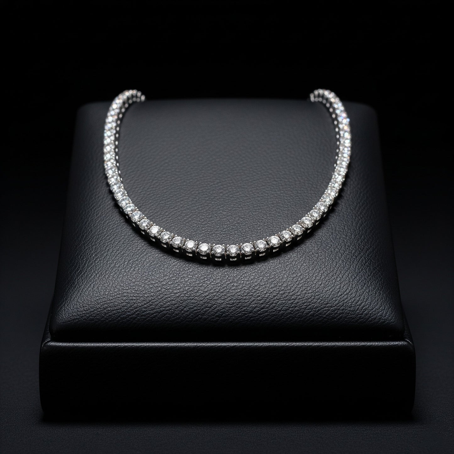 Collana Tennis Argento 925 Diamanti Moissanite