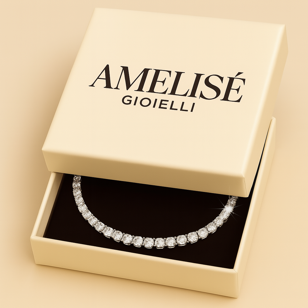 Collana argento 925 Diamanti moissanite