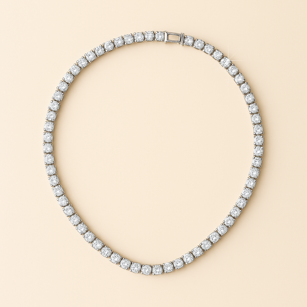 Collana argento 925 Diamanti moissanite
