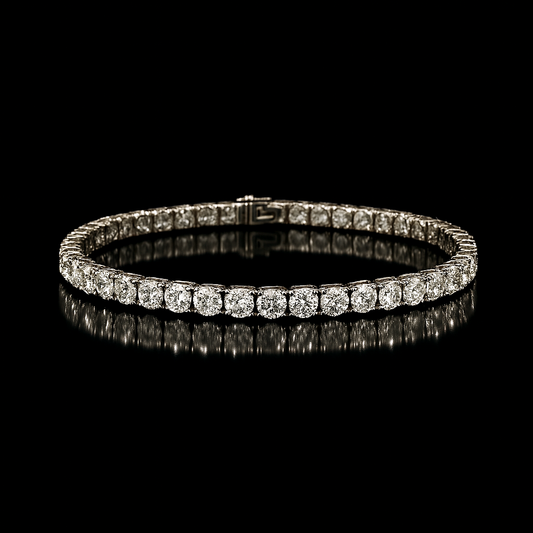 Bracciale Tennis Argento 925 Diamanti Moissanite