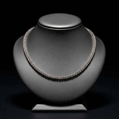 Collana Tennis Argento 925 Diamanti Moissanite