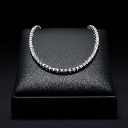 Collana Tennis Argento 925 Diamanti Moissanite