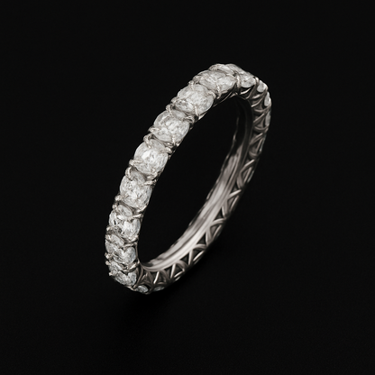 Anello Eternity Argento 925 Diamanti Moissanite